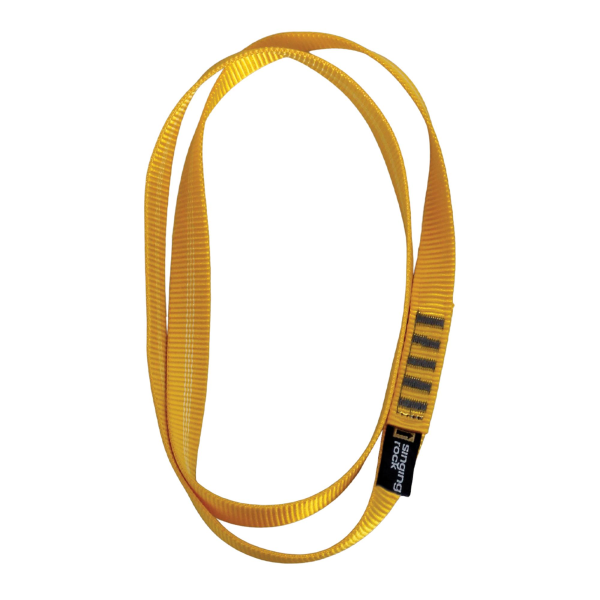 SINGING ROCK OPEN SLING YELLOW 120CM FLAT WEBBING RING
