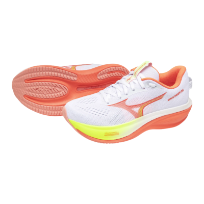 MIZUNO WAVE RIDER 30 WHITE CORAL WOMEN'S RUNNING SHOES 2