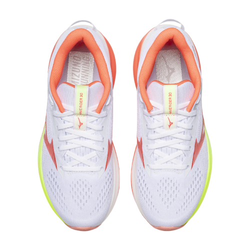 MIZUNO WAVE RIDER 30 BRANCO CORAL SNEAKERS CORRIDA MULHER