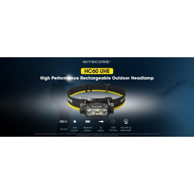 NITECORE HC60 UHE 1600 LUMENES FRONTAL 2