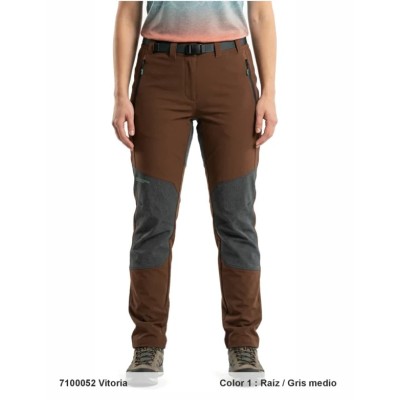 SPHERE PRO VITORIA MARRÓN GRIS PANTALONES TREKKING MUJER VISTA DELANTERA, ARISTARUN