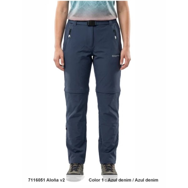 SPHERE PRO ALOÑA V2 DENIM REMOVABLE WOMEN'S TREKKING PANTS