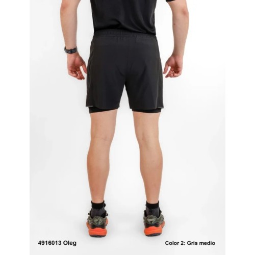 SPHERE PRO OLEG PRETO CALÇÕES DE CORRIDA TRAIL MASCULINOS COM MALHA