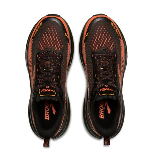 BROOKS CASCADIA 20 BLACK ORANGE TRAIL SHOES MEN