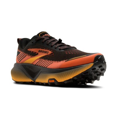 BROOKS CASCADIA 20 PRETO LARANJA SNEAKERS TRAIL MASCULINOS