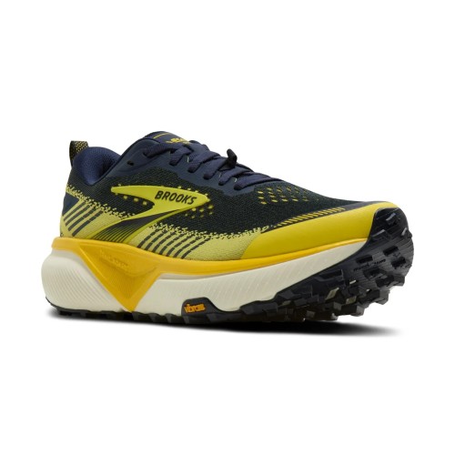 BROOKS CASCADIA 20 BLUE YELLOW TRAIL SHOES MEN