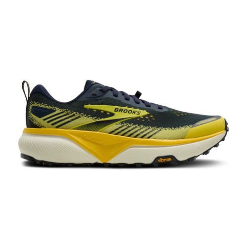 BROOKS CASCADIA 20 BLUE YELLOW TRAIL SHOES MEN