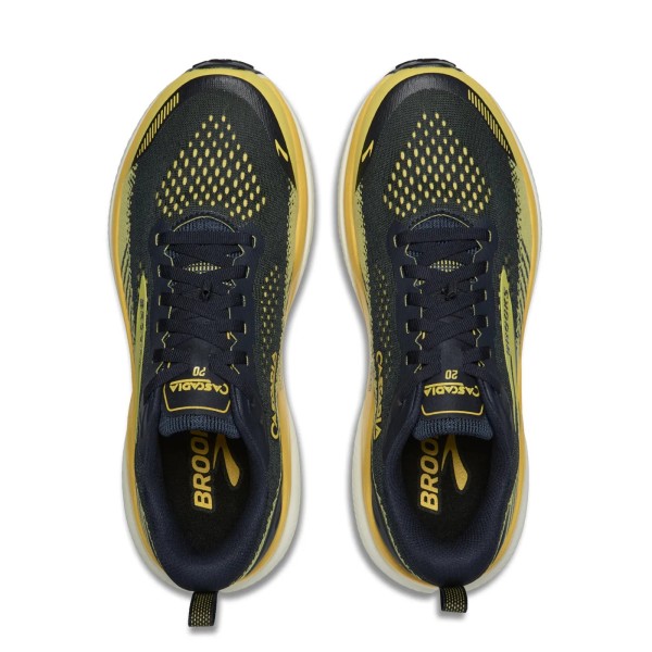 BROOKS CASCADIA 20 BLUE YELLOW TRAIL SHOES MEN