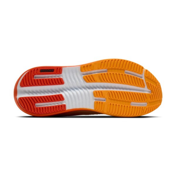 BROOKS GHOST MAX 4 WHITE ORANGE MENS RUNNING SHOES