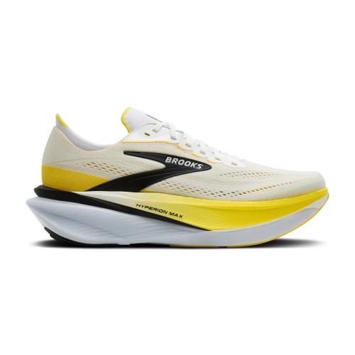 BROOKS HYPERION MAX 4 BRANCO AMARELO SAPATILHAS CORRIDA HOMEM