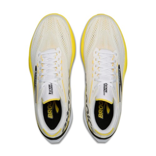 BROOKS HYPERION MAX 4 BRANCO AMARELO SAPATILHAS CORRIDA HOMEM