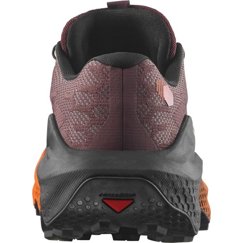 SALOMON ULTRA GLIDE 4 MAROON ORANGE TRAIL SHOES WOMEN