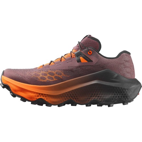 SALOMON ULTRA GLIDE 4 GRANATE LARANJA SAPATILHAS TRAIL MULHER