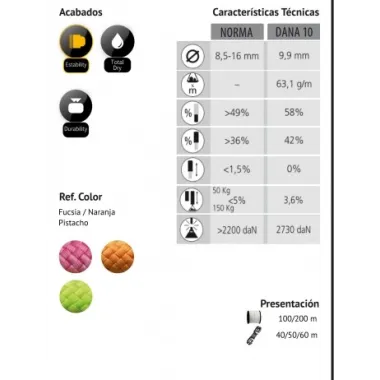 KORDAS CUERDA BARRANCOS, ARISTARUN DANA 10MM