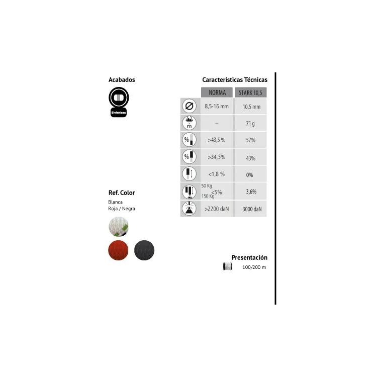 KORDAS CUERDA SEMIESTÁTICA STARK 10.5MM