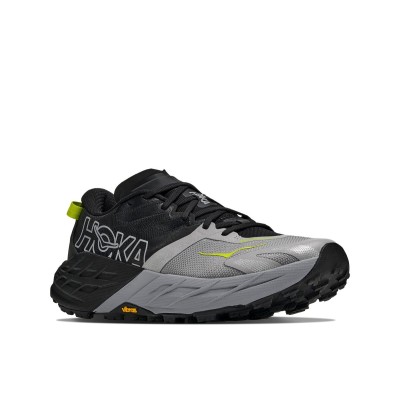 HOKA SPEEDGOAT 7 BLACK GREY TRAIL RUNNING SHOES MEN