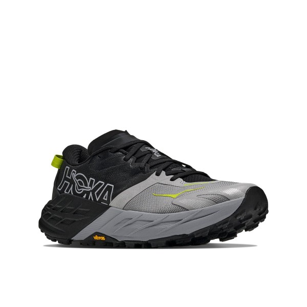 HOKA SPEEDGOAT 7 BLACK GREY TRAIL RUNNING SHOES MEN