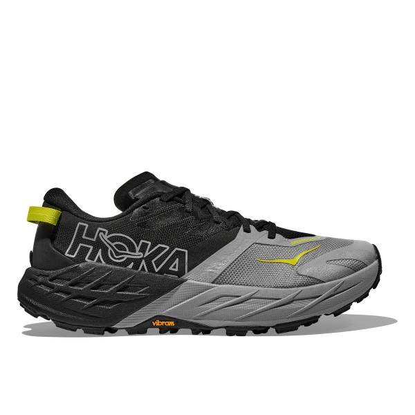 HOKA SPEEDGOAT 7 BLACK GREY TRAIL RUNNING SHOES MEN