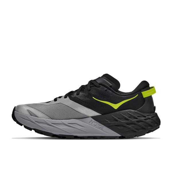 HOKA SPEEDGOAT 7 BLACK GREY TRAIL RUNNING SHOES MEN