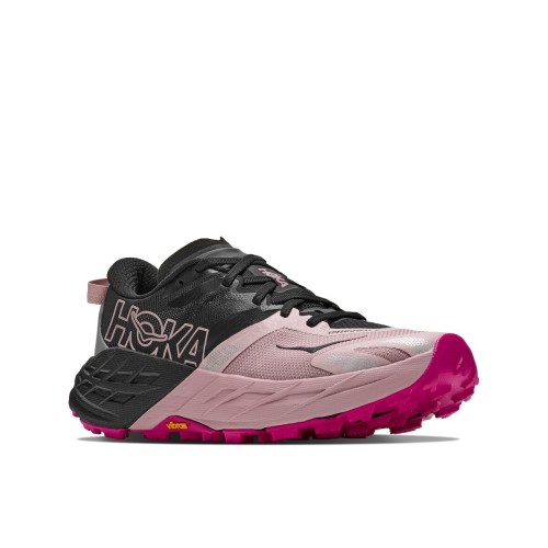HOKA SPEEDGOAT 7 PRETO ROSA SAPATILHAS TRAIL MULHER