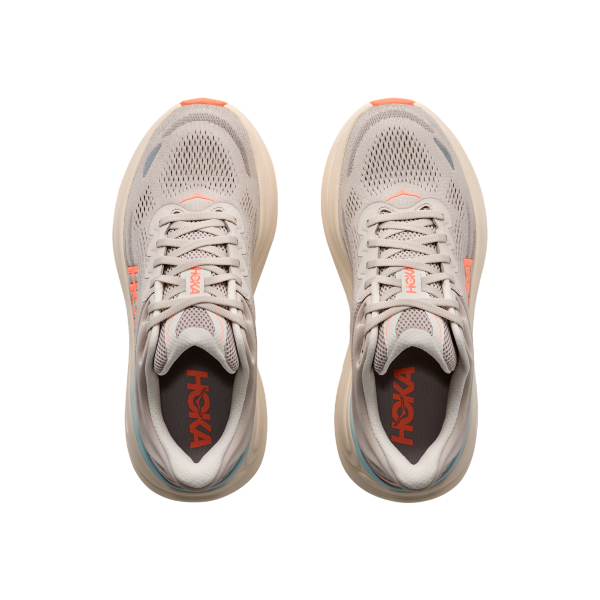 HOKA BONDI 9 BEGE CORAL TÊNIS DE CORRIDA FEMININO