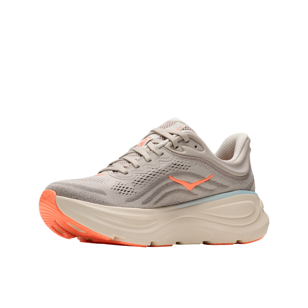 HOKA BONDI 9 BEGE CORAL TÊNIS DE CORRIDA FEMININO