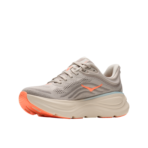 HOKA BONDI 9 BEGE CORAL TÊNIS DE CORRIDA FEMININO