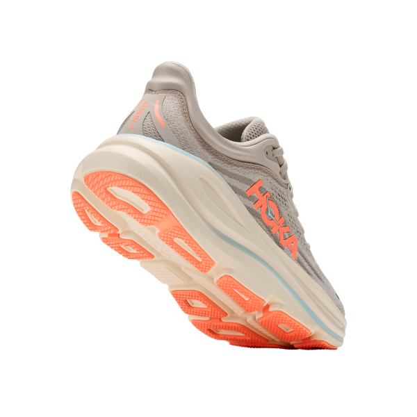 HOKA BONDI 9 BEIGE CORAL WOMEN'S RUNNING SHOES