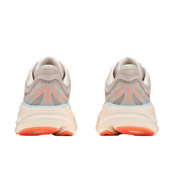 HOKA BONDI 9 BEIGE CORAL WOMEN'S RUNNING SHOES