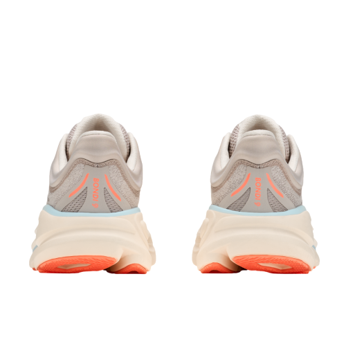 HOKA BONDI 9 BEIGE CORAL WOMEN'S RUNNING SHOES
