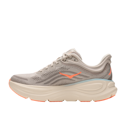 HOKA BONDI 9 BEGE CORAL TÊNIS DE CORRIDA FEMININO