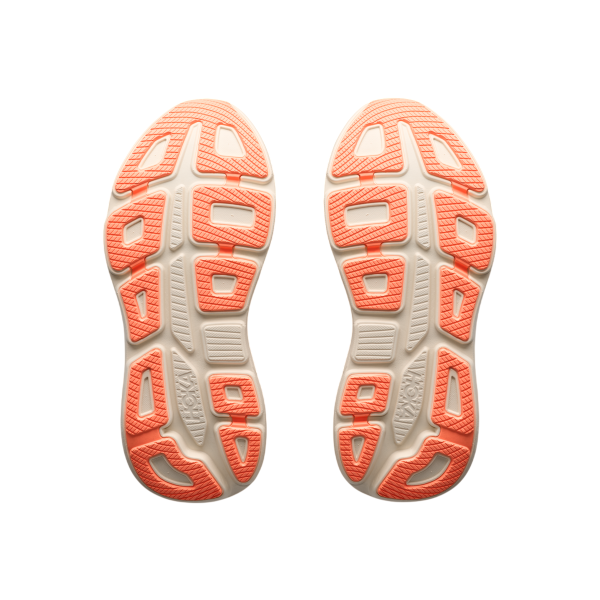 HOKA BONDI 9 BEIGE CORAL WOMEN'S RUNNING SHOES