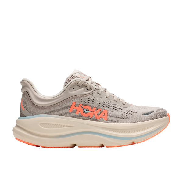 HOKA BONDI 9 BEIGE CORAL WOMEN'S RUNNING SHOES
