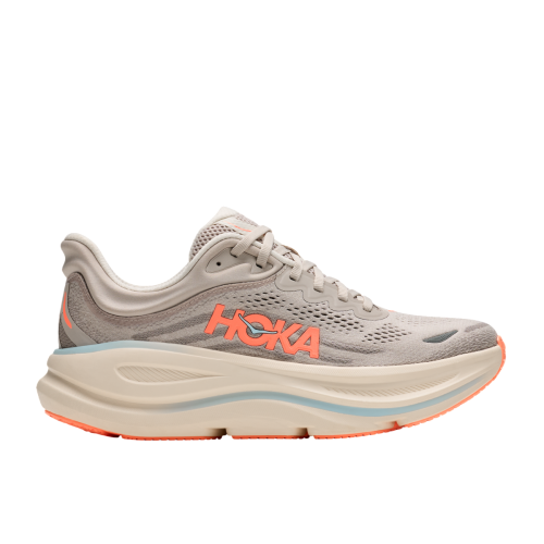 HOKA BONDI 9 BEGE CORAL TÊNIS DE CORRIDA FEMININO
