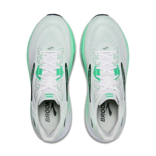 BROOKS GHOST 18 WHITE GREEN MENS RUNNING SHOES