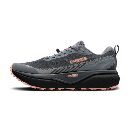 BROOKS CASCADIA 20 GRAY PINK TRAIL SHOES WOMEN