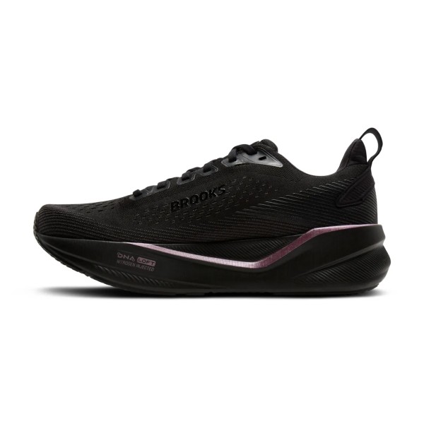 BROOKS GHOST MAX 4 NEGRA ROSA ZAPATILLAS RUNNING MUJER VISTA LATERAL INTERNA, ARISTARUN