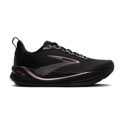 BROOKS GHOST MAX 4 NEGRA ROSA ZAPATILLAS RUNNING MUJER VISTA LATERAL, ARISTARUN