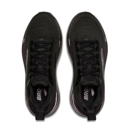 BROOKS GHOST MAX 4 NEGRA ROSA ZAPATILLAS RUNNING MUJER VISTA SUPERIOR PAR, ARISTARUN