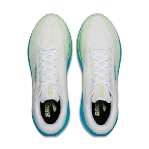BROOKS GHOST AMP BLANCO AZUL ZAPATILLAS RUNNING HOMBRE VISTA SUPERIOR,ARISTARUN