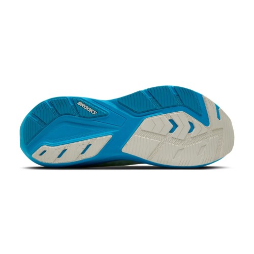 BROOKS GHOST AMP BLANCO AZUL ZAPATILLAS RUNNING HOMBRE VISTA SUELA,ARISTARUN