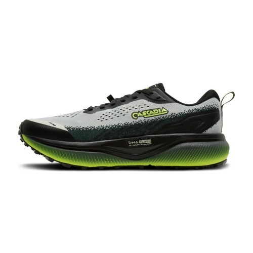 BROOKS CASCADIA 20 GRIS VERDE ZAPATILLAS TRAIL HOMBRE VISTA INTERIOR,ARISTARUN