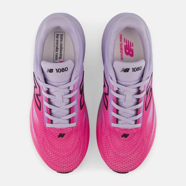 NEW BALANCE INFINION 1080 ROSA LILA ZAPATILLAS RUNNING MUJER VISTA SUPERIOR PAREJA, ARISTARUN