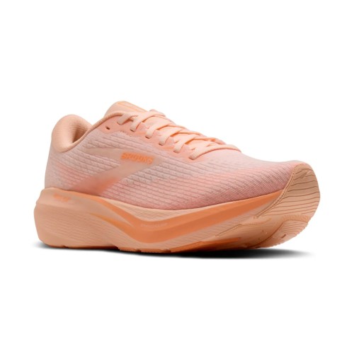 BROOKS GHOST AMP PEACH ZAPATILLAS RUNNING MUJER VISTA PERFIL, ARISTARUN