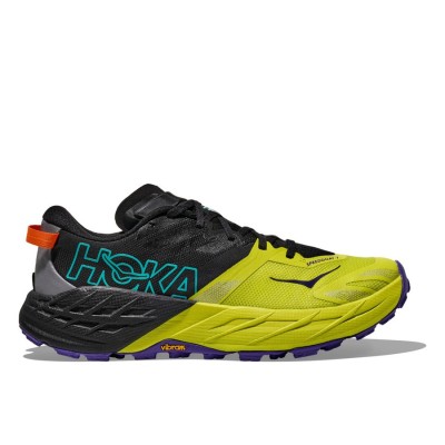 HOKA SPEEDGOAT 7 BALCK CITRUS ZAPATILLAS TRAIL HOMBRE VISTA LATERAL,ARISTARUN 2