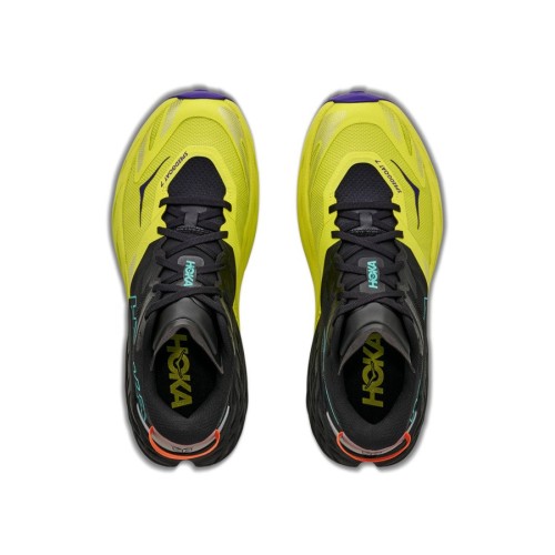 HOKA SPEEDGOAT 7 BALCK CITRUS ZAPATILLAS TRAIL HOMBRE VISTA SUPERIOR,ARISTARUN