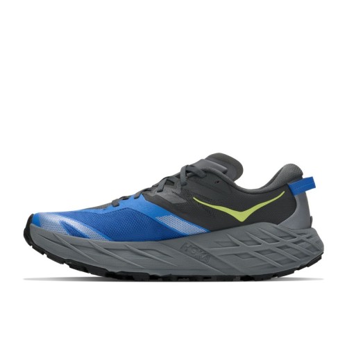 HOKA SPEEDGOAT 7 GRIS AZUL ZAPATILLAS TRAIL MUJER VISTA INTERIOR,ARISTARUN