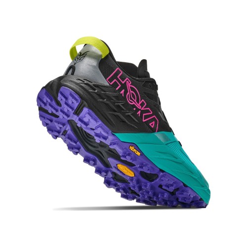 HOKA SPEEDGOAT 7 BLACK AQUA ZAPATILLAS TRAIL MUJER VISTA ANTERIOR,ARISTARUN