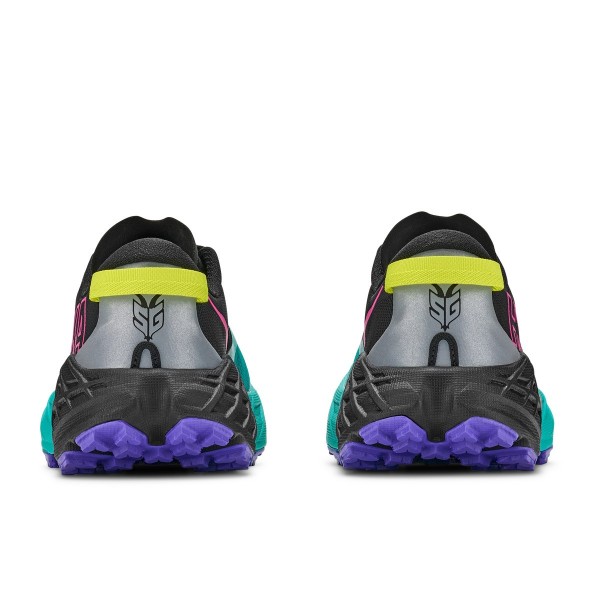 HOKA SPEEDGOAT 7 BLACK AQUA ZAPATILLAS TRAIL MUJER VISTA TRASERA,ARISTARUN