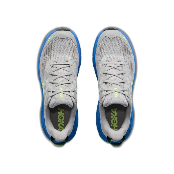HOKA CHALLENGER 8 GRIS AZUL ZAPATILLAS MIXTAS HOMBRE VISTA SUPERIOR,ARISTARUN